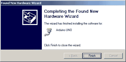 Arduino Installed in Windows XP